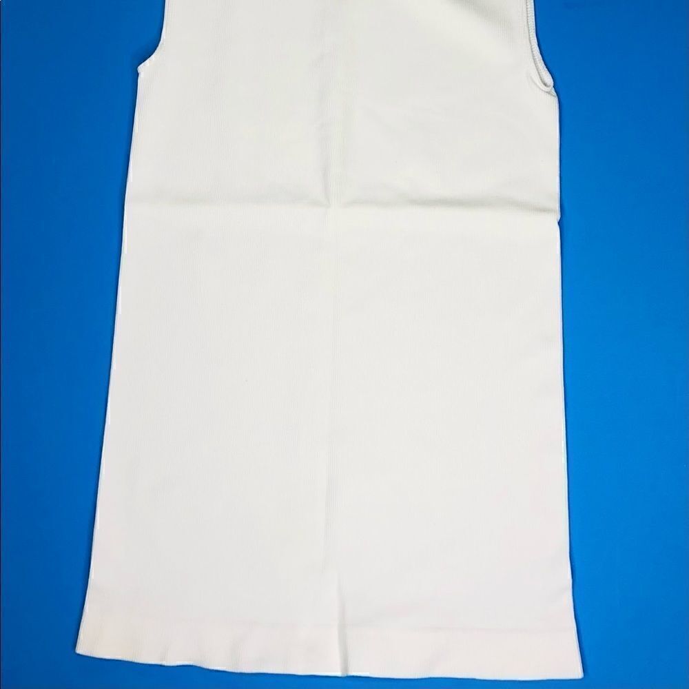 NY&C Eva Mendes Sleeveless Ribbed Fitted Top, White NWT (M) - Picture 3 of 6